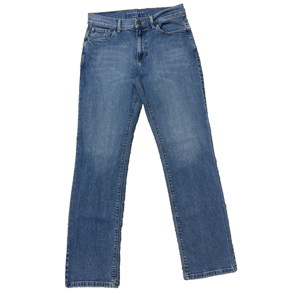 Mott & Bow Straight Jeans Mens 30x32 Blue Benson 19Mo Mid Wash 5 Pocket Stretch